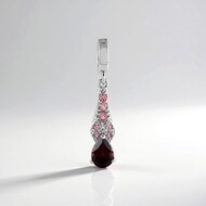 Colgante en plata con Zircón caoba