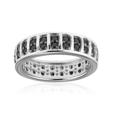 Schwarzer Spinell-Silberring