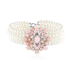 Zilveren armband met een roze opaal (de Melo Essence)