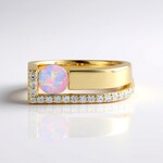 Bague en or et Opale Welo AAA (de Melo Gold)