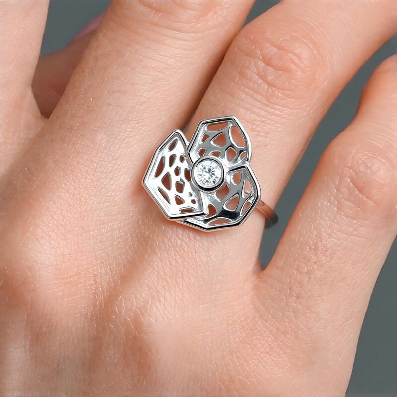 Zirkon-Silberring (MONOSONO COLLECTION)