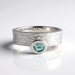 Anello in argento con Smeraldo Color Paraiba
