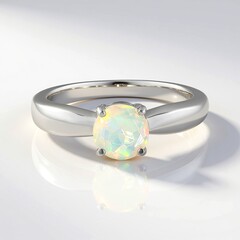 Anello in argento con Opale di Welo