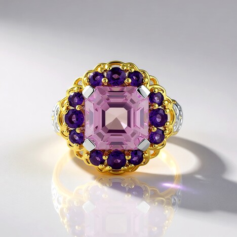 Anello in argento con Kunzite (Gems en Vogue)