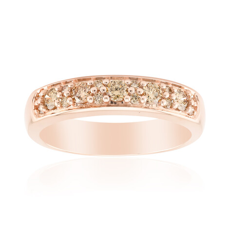9K SI1 Argyle Rose De France Diamond Gold Ring (Annette)
