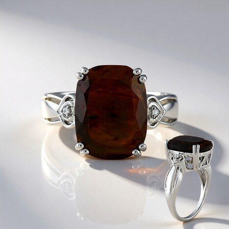 Anello in argento con Pietersite Dorata