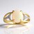 Anello in oro con Opale Bianco Brasiliano