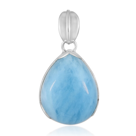 Brasilianischer Aquamarin-Silberanhänger (Bali Barong)