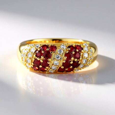 Anello in argento con Spinello Rosso