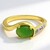 Anello placcato in oro con Crisoprasio Imperiale