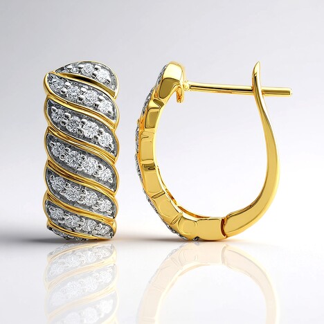 Orecchini in oro con Diamante VVS1 (G) (Annette)