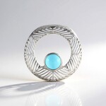 Ciondolo in argento con Turchese Sleeping Beauty (MONOSONO COLLECTION)