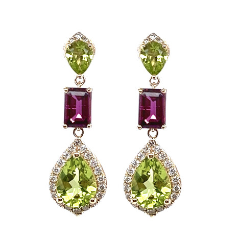 Orecchini in oro con Peridoto Dashihe  (CIRARI)