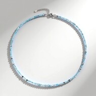 Blue Apatite Silver Necklace