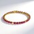 Bracelet en or et Rubis AAA du Mozambique