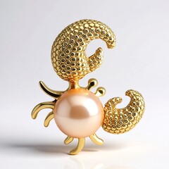 Ciondolo in argento con Perla Ming color Pesca (TPC)