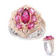 Brasilianischer Pinkfarbener Turmalin-Silberring (Gems en Vogue)