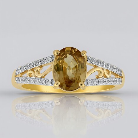 Anello in oro con Zircone Kings Plains Giallo