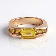 Anello in argento con Berillo Giallo