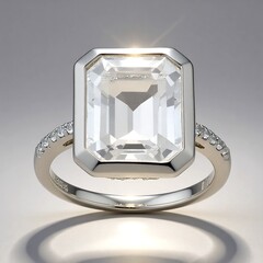 Anello in argento con Topazio Bianco (Adela Silber)