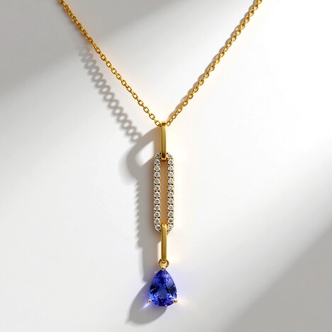 Collana in oro con Tanzanite AAA (CIRARI)