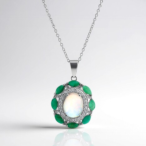 Collier en argent et Opale Welo