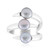Zilveren ring met Zilveren zoetwater kweekparels (TPC)