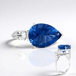 Bague en argent et Fluorite à couleur changeante