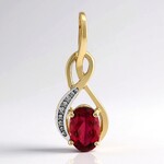 Ciondolo in oro con Rubellite Brasiliana AAA