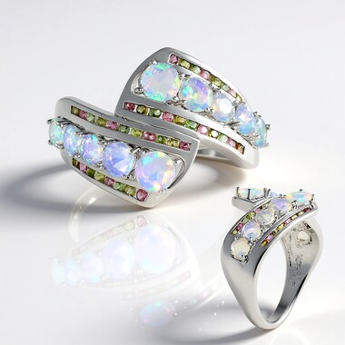 Anillo en plata con Ópalo de Welo (de Melo Essence)