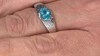 Bague en argent et Apatite bleue (de Melo)