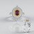 Anello in argento con Granato Malawi (Dallas Prince Designs)