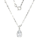 Collana in argento con Topazio Bianco