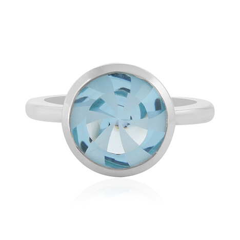 Anello in argento con Topazio Blu Cielo (MONOSONO COLLECTION)