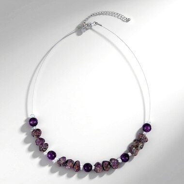Collar en plata con Espinela roja noble