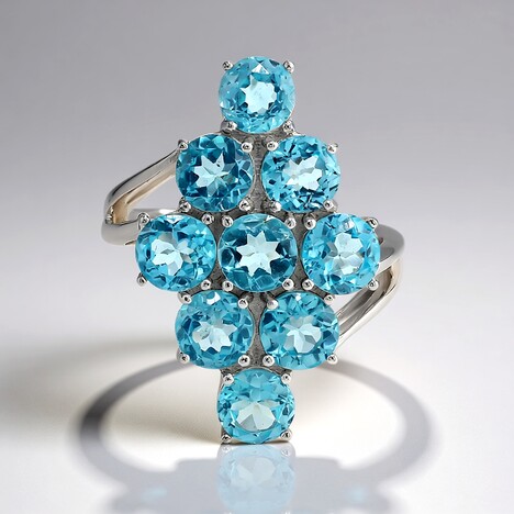 Anello in argento con Apatite Blu