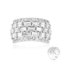 White Topaz Silver Ring