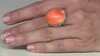 Zilveren ring met een Oranje stekelige oester (Desert Chic)