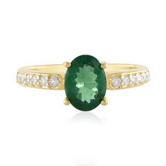 Zilveren ring met een Groene Apatiet