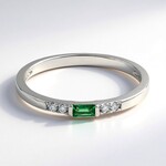 Anello in oro con Smeraldo Zambia AAA