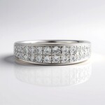 Bague en argent et Topaze blanche