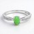 Bague en argent et Chrysoprase impériale