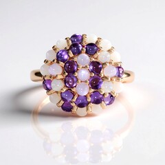 Anello in argento con Pietra di Luna Bianca