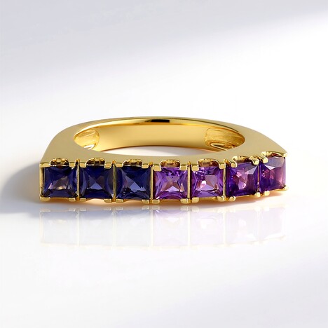 Bague en argent et Iolite