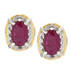 Burmese Ruby Silver Earrings (Gems en Vogue)