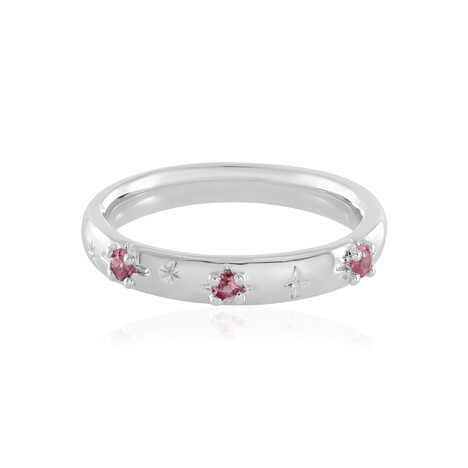 Anillo en plata con Turmalina rosa de Nigeria