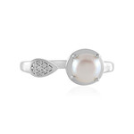 Anello in argento con Perla d'Acqua Dolce Bianca