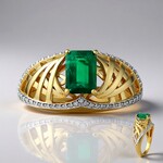 Anello in oro con Smeraldo Zambia AAA (Rifkind 1894 Collection)