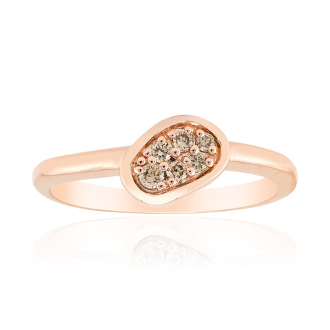 9K SI1 Argyle Rose De France Diamond Gold Ring (Annette)