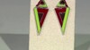 Pendientes en plata con Granate de Mozambique (SAELOCANA)
